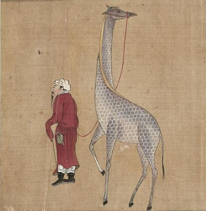 <i>Hươu cao cổ trong "Thụy Ứng Đồ" nhà Minh (1414)</i>
