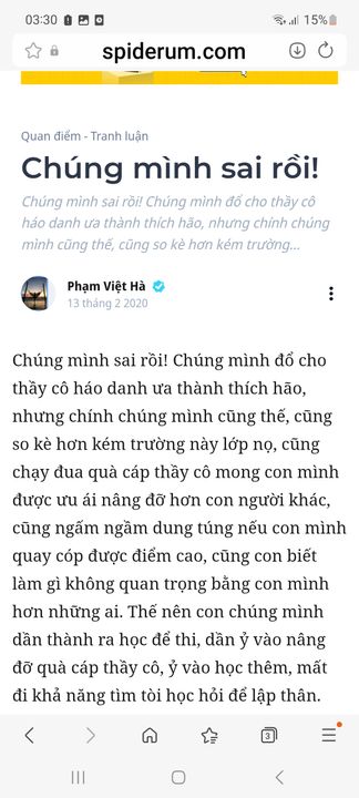 Ai cũng muốn có trí có kiến thức dâng tận mồm chỉ cần đọc hiểu. Không muốn phải hỏi. Phải suy nghĩ trc sau khôn ngoan. Hành động thì toàn theo cảm xúc thói quen. Bắt chước ko học hỏi rồi lại phải trả giá. Học hỏi suy nghĩ tìm tòi tuy khó khăn mệt mỏi nhưng là điều buộc phải làm. Đặt câu hỏi tại sao cho mọi điều thấy cảm nhận học đc tuy lâu dài nhưng sẽ thông minh hơn