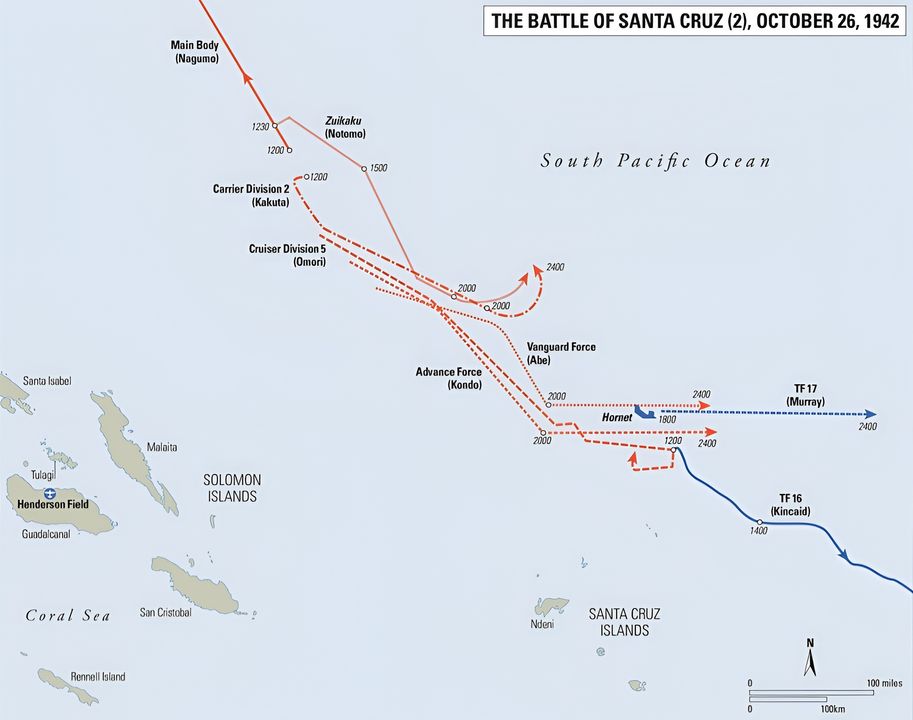Trận Quần đảo Santa Cruz giai đoạn 2: từ 12 giờ - 24 giờ