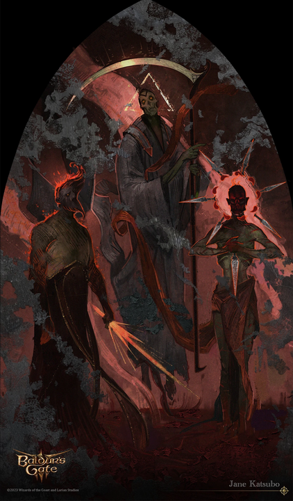 Từ trái sang: Bane - Myrkul -Bhaal