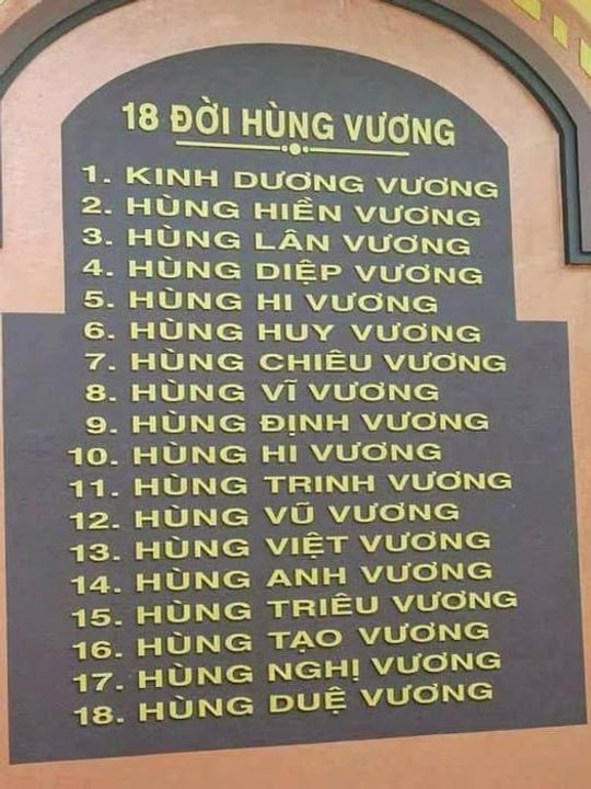 Danh sách 18 vua Hùng tại đền Hùng