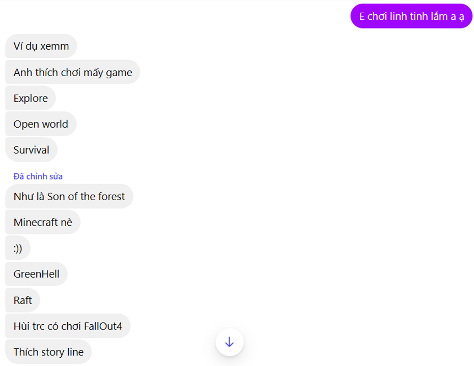 D hỏi mình thích chơi game gì, mình thì thuần seen =)))))