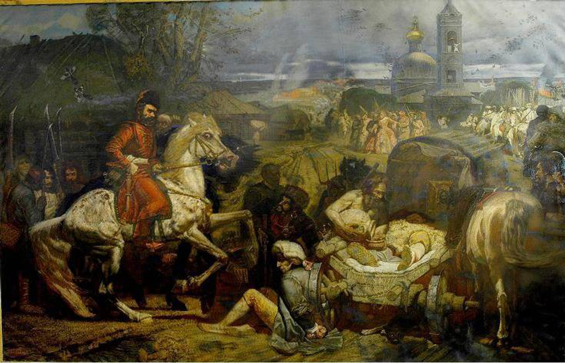  Tranh sơn dầu Emelyan Pugachev trên vải 1981-1993