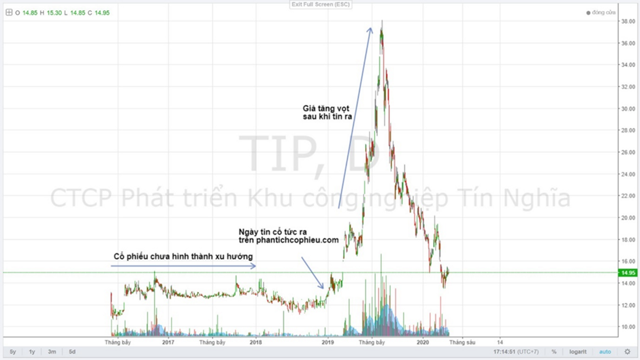 Hình 2: TIP trở thành cổ phiếu "kiểu mẫu" trong hành trình đầu tư của tôi những năm sau đó
