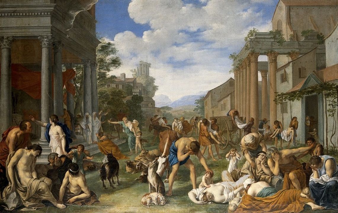 Bức tranh "The Plague of the Philistines at Ashdod" của Nicolas Poussin