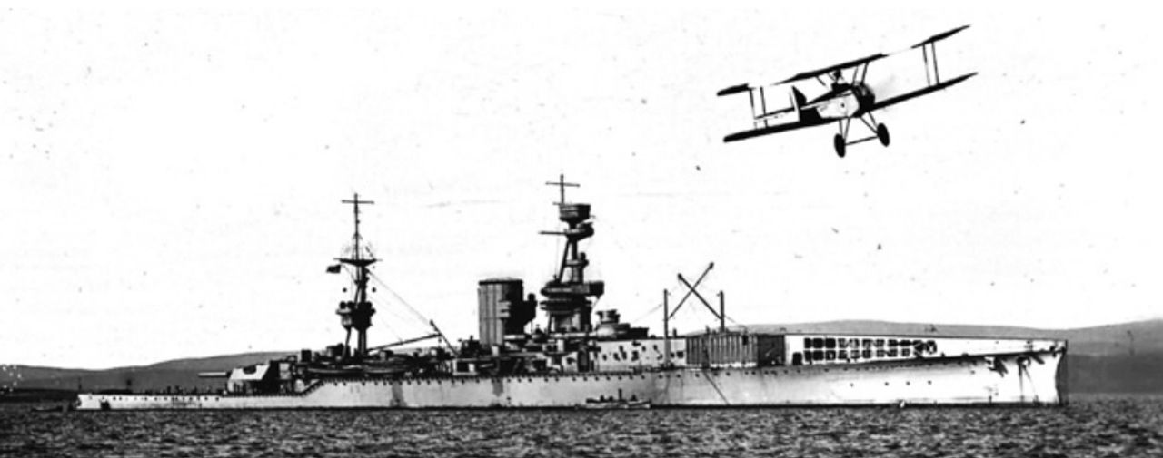 Thiết giáp tuần dương hạm hạng nhẹ HMS Furious của Anh được thiết kế để trang bị hai khẩu pháo 18 inch – những khẩu pháo mạnh nhất từng được trang bị cho tàu chiến – nhưng đến khi hoàn tất, chỉ còn lại một tháp pháo đơn phía sau, trong khi phần mũi tàu được hoàn thiện dưới dạng một tàu sân bay. Việc trang bị pháo cỡ lớn như vậy đã khiến các hải quân khác cân nhắc đến việc sử dụng hỏa lực có cỡ nòng tương tự.