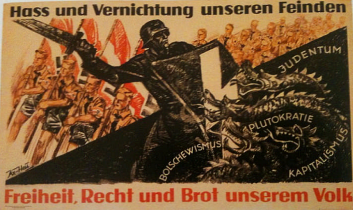 <i>"Hận thù và hủy diệt cho kẻ thù của chúng ta. Tự do, Công lý và Bánh mì cho dân tộc ta."</i>