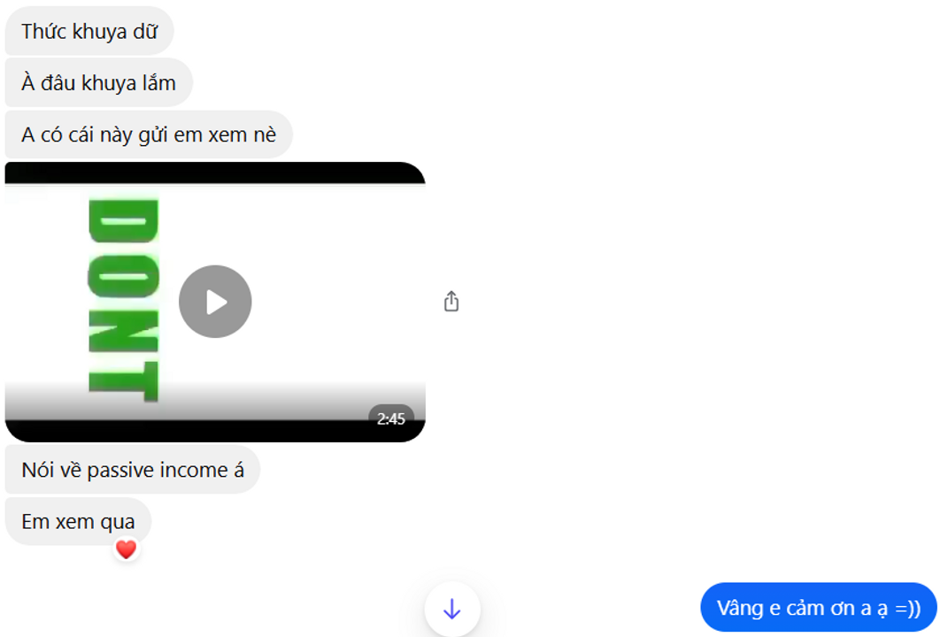 D gửi cho mình những video về tiền bạc, tư duy làm giàu các thứ của thanh niên P ảo tung chảo