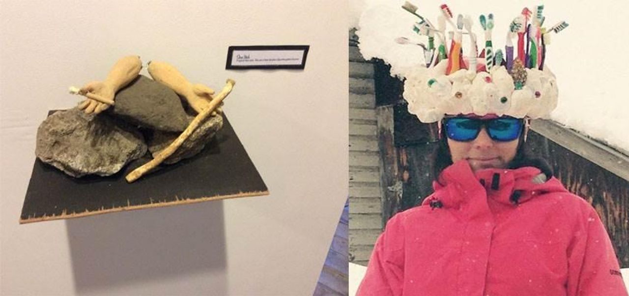 Một trong những “bàn chải” đầu tiên làm từ một cành cây hoặc một nhánh cây được nhai và hoạt động trong miệng.