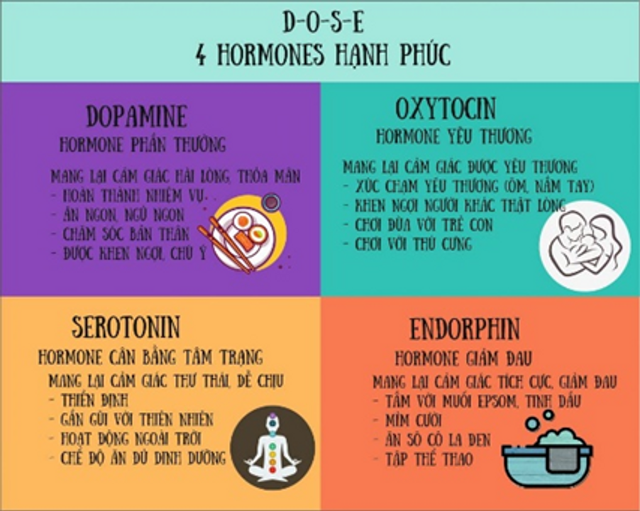 Hình 1. Hormones hạnh phúc - nguồn sưu tầm.
