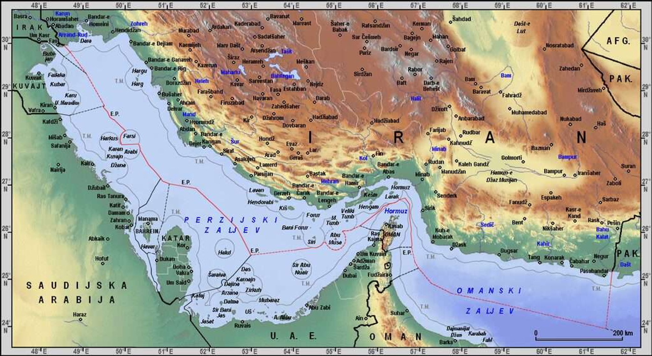 Đường biên giới biển của Iran ở Vịnh Oman và Vịnh Ba Tư, Orijentolog
