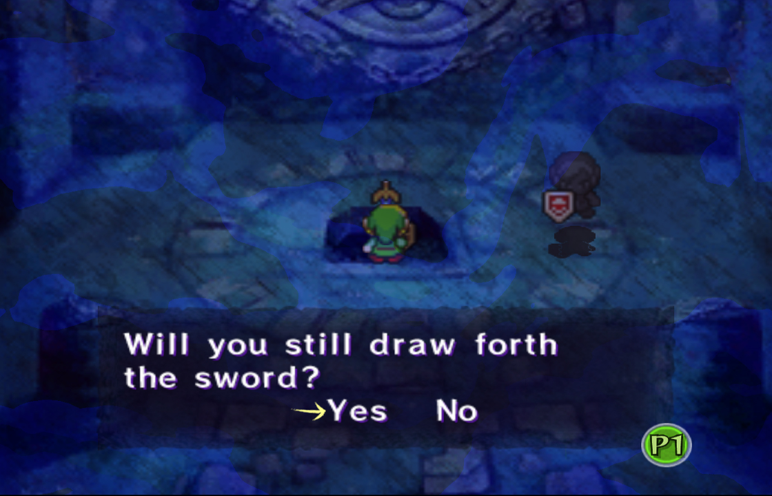 Shadow Link dụ dỗ Link rút Tứ kiếm