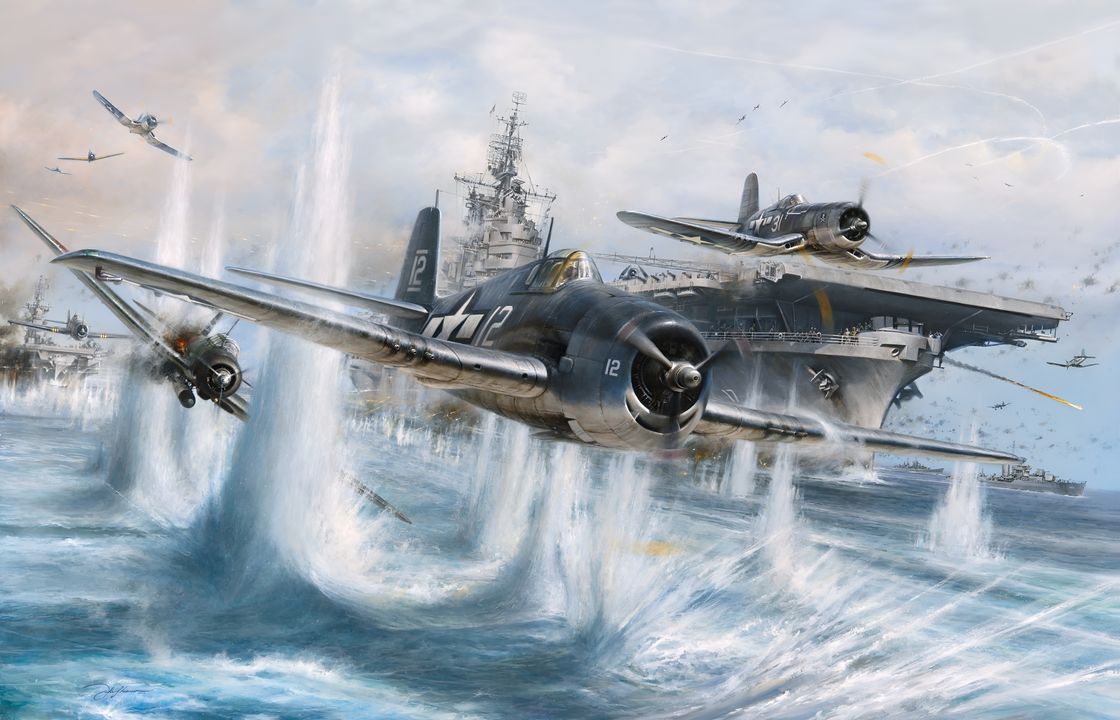 Một trong những cuộc tấn công đầu tiên của lực lượng tàu sân bay Mỹ diễn ra vào tháng 11 năm 1943 nhằm vào Rabaul- căn cứ của quân Nhật ở Thái Bình Dương. Cũng giống như cuộc không kích ngày 5 tháng 11 trước đó, đòn đánh dự kiến tiến hành vào 11 tháng 11 này phải được tổ chức trong thời gian rất ngắn. Vào thời điểm này, Đô đốc Chester Nimitz cho phép Đô đốc William “Bull” Halsey sử dụng một lực lượng đặc nhiệm tàu sân bay thứ hai để tấn công Rabaul một lần nữa. Các tàu sân bay chỉ được cho mượn tạm thời đến ngày 14 tháng 11, sau đó sẽ được điều động về khu vực Trung tâm Thái Bình Dương để yểm trợ cho cuộc xâm lược quần đảo Gilbert. Lực lượng đặc nhiệm được phái đi, TG 50.3, được gọi là “Nhóm Essex” (The Essex Group), bao gồm ba tàu sân bay: hai tàu sân bay lớp Essex là USS Essex và USS Bunker Hill, cùng tàu sân bay hạng nhẹ USS Independence, được hộ tống bởi một màn che chắn gồm 9 tàu khu trục. Đáng chú ý, cuộc không kích này đánh dấu lần ra trận đầu tiên của máy bay SB2C Helldiver, một kiểu máy bay có quá trình đưa vào trang bị gặp nhiều trục trặc. Dưới quyền chỉ huy của Chuẩn Đô đốc Alfred Montgomery, lực lượng đặc nhiệm tàu sân bay này sẽ phóng máy bay ở phía tây vịnh Empress Augusta, chỉ cách Rabaul 138 hải lý. Đây là một cuộc tấn công hai mũi; song song với đó, TF 38 của Đô đốc Forrest Sherman, gồm các tàu sân bay Princeton và Saratoga, sẽ phóng máy bay trực tiếp từ phía đông Buka, ở khoảng cách 197 hải lý so với Rabaul. Dự báo thời tiết ban đầu cho biết Rabaul bị bao phủ bởi mây dày; khi nào — và liệu mây có tan hay không thì không ai đoán trước được. Cuối cùng, một mũi tấn công bị chậm một giờ, trong khi mũi kia lại sớm hơn nửa giờ, dẫn đến một cuộc tấn công gần như đồng thời ngoài kế hoạch. Saratoga hoàn tất việc phóng máy bay từ 05 giờ 20 phút đến 05 giờ 47 phút với 36 chiếc Hellcat, 23 chiếc SBD và 17 chiếc TBF. Princeton phóng 22 chiếc Hellcat và 9 chiếc TBF. Essex phóng Không đoàn 9 lên không trung, bắt đầu lúc 06 giờ 45 phút, gồm 18 chiếc TBF của VT-9 (cộng thêm một chiếc cho chỉ huy không đoàn, Thiếu tá Paul Emrick), 28 chiếc SBD-5 của VB-9 và 29 chiếc Hellcat của VF-9. Bunker Hill phóng 27 chiếc Hellcat của VF-18, 23 chiếc Helldiver của VB-17 và 19 chiếc TBF của VT-17, bao gồm cả máy bay của chỉ huy CAG-18. Independence phóng 9 chiếc TBF của VC-22, 8 chiếc Hellcat của VF-22, và 8 chiếc nữa của VF-6. Xét về quân số, đây là một đòn không kích hết sức ấn tượng: năm tàu sân bay này đã phóng tổng cộng 274 máy bay, gồm 70 chiếc TBF Avenger, 130 chiếc F6F Hellcat, 51 chiếc SBD, và 23 chiếc SB2C Helldiver. Phía Nhật ở tại Rabaul lúc 12 giờ 16 phút đã phản công bằng cách phóng 33 máy bay tiêm kích Zero-sen do Trung úy Sato Masao chỉ huy (9 chiếc từ Zuikaku, 15 chiếc từ Shōkaku và 9 chiếc từ Zuihō). Nhóm tiêm kích hộ tống này bảo vệ một đội hình tiến công xuất phát không lâu sau đó, gồm 23 máy bay bổ nhào Val (7 chiếc từ Zuikaku và 16 chiếc từ Shōkaku), cùng 14 máy bay ném ngư lôi Kate (5 chiếc mỗi tàu từ Zuikaku và Shōkaku, cộng thêm 4 chiếc từ Zuihō). Chỉ vài phút sau khi cất cánh, 6 chiếc Val (ba từ Shōkaku và ba từ Zuikaku) phải quay về căn cứ vì sự cố động cơ, khiến chỉ còn 17 Val tiếp tục tiến về phía các tàu sân bay Mỹ. Lực lượng máy bay Val bị suy giảm này được tăng cường phần nào bởi 4 máy bay bổ nhào Judy của Không đoàn 501. Đến 13 giờ 42 phút, đội hình hợp nhất gồm 68 máy bay đang bay ở độ cao 22.000 feet; tuy nhiên, radar của Hải quân Mỹ đã phát hiện lực lượng địch từ lúc 13 giờ 13 phút, tức sớm hơn nửa giờ, khi chúng còn cách 118 hải lý. Trong khoảng thời gian này, ba tàu sân bay của Nhóm Essex đang chuẩn bị cho một đợt không kích thứ hai vào Rabaul, nhưng kế hoạch lập tức bị hủy bỏ khi phát hiện lực lượng Nhật Bản đang tiếp cận. Các tàu sân bay hành trình cách nhau khoảng 2.000 yard, được bao quanh bởi một vòng hộ tống các tàu khu trục. Trong nửa giờ tiếp theo diễn ra các trận không chiến liên tục, trên diện rộng và cực kỳ ác liệt; giai đoạn tấn công chính của Nhật nhằm vào các tàu sân bay diễn ra từ 13 giờ 58 phút đến 14 giờ 42 phút. Các máy bay Val tiếp cận trước và gây ra các cú nổ suýt trúng đối với cả ba tàu sân bay. Lúc 14 giờ 08 phút, toàn bộ một chūtai gồm 9 chiếc Val cố gắng ném bom USS Bunker Hill; sau đó, từ 14 giờ 04 phút đến 14 giờ 20 phút, một số máy bay Kate thực hiện các đợt tiếp cận thấp đơn lẻ từ phía sau, nhưng phần lớn bị hỏa lực phòng không bắn hạ trước khi kịp tiếp cận mục tiêu. Đến 14 giờ 42 phút, nhóm Kate còn lại tiến hành đợt không kích cuối cùng. Khi trận đánh kết thúc, thiệt hại đối với các tàu Mỹ là không đáng kể. Mặc dù phía Nhật đã phóng ít nhất 8 quả ngư lôi, tất cả đều trượt mục tiêu. Các đòn tấn công ngư lôi này được thực hiện từ khoảng cách xa và ở độ cao thấp, khiến chúng trở thành mục tiêu dễ bị tiêu diệt. Dù không một quả bom nào của Val trúng các tàu sân bay, cuộc chiến này đã tiến gần tới hiểm họa hơn nhiều so với những gì bề ngoài thể hiện – chắc chắn là cảm nhận của những người trên USS Essex. Tuy nhiên, nhận định hời hợt này đã làm nhẹ đi thảm họa sức mạnh không quân lớn nhất mà người Nhật phải hứng chịu tại chiến trường này cho đến thời điểm đó. Nhật Bản mất toàn bộ các máy bay Kate và Val tham gia tấn công, bị bắn hạ bởi tiêm kích Mỹ hoặc hỏa lực phòng không. Hai trong số bốn chiếc Judy cũng bị bắn rơi, được VF-9 và VF-17 tuyên bố chiến công, dù bị nhận dạng nhầm là Tony. 33 máy bay sống sót quay trở về Rabaul trong khoảng từ 15 giờ 00 giờ đến 15 giờ 30 phút. Đổi lại, Hải quân Mỹ chỉ mất bốn máy bay: 2 chiếc Hellcat bị Zero-sen bắn rơi; một chiếc Helldiver của VB-17 (#28) mất tích, nhiều khả năng cũng bị bắn hạ khi các máy bay Nhật rút lui; và một chiếc Avenger bị phá hủy do tai nạn kỹ thuật. (Tranh của John D. Shaw)