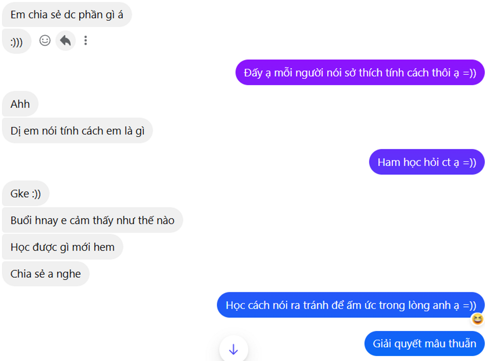 Em tránh nói ra ấm ức thẳng vào mặt anh á =))))) 1/4