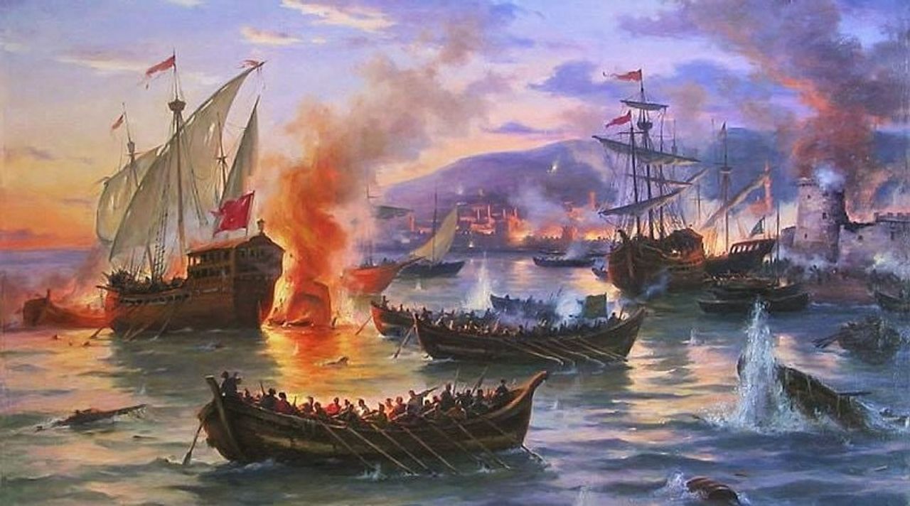 Hải quân của Hetman Sahaidachny tấn công thành Kaffa tại Qirim