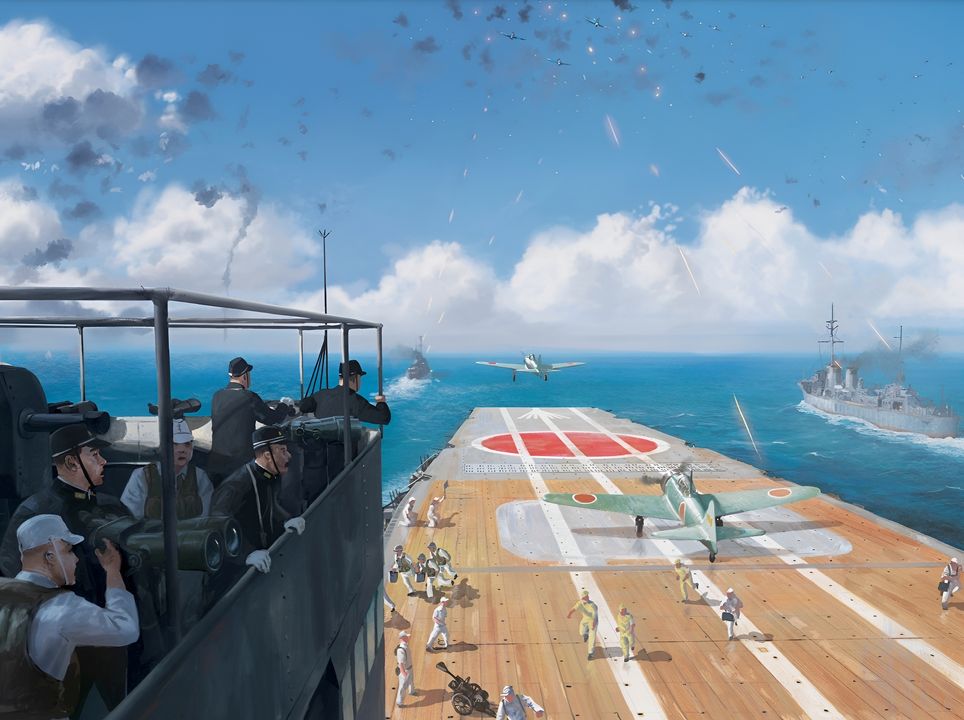 Cả Nagumo và Yamaguchi đều vẫn cam kết với chiến lược của họ là để Hiryu giao chiến với lực lượng tàu sân bay đối phương để các tàu mặt nước của Kido Butai có thể áp sát cho một cuộc giao chiến ban đêm. Yamaguchi thông báo ý định này của mình cho Nagumo trong một bức điện lúc 15 giờ 31 phút. Kế hoạch này được đưa ra sau khi biết kết quả cuộc tấn công của Kobayashi, nhưng trước khi báo cáo về kết quả cuộc tấn công của Tomonaga được trình lên. Trong mọi trường hợp, Yamaguchi rõ ràng thiếu phương tiện để thực hiện chiến lược vô hiệu hóa các tàu sân bay Mỹ nhằm tạo điều kiện cho một cuộc giao chiến mặt nước. Đợt tấn công của Tomonaga quay về, bắt đầu từ 15 giờ 40 phút. Đợt tấn công thứ hai lúc bắt đầu có 16 máy bay xuất kích; khi trở về thì chỉ còn có 9 chiếc. Những người sống sót bao gồm 4 chiếc Zero và 5 chiếc Kate. Con số này thậm chí còn giảm hơn nữa khi người ta phát hiện ra 2 chiếc Kate và 3 chiếc Zero bị hư hại nặng đến mức không thể sửa chữa. Tổn thất nặng nề vẫn không ngăn được Yamaguchi thực hiện ý định phóng đợt tấn công thứ ba. Nếu có gì đó, thì việc nghe báo cáo từ các phi hành đoàn còn sống sót khiến Yamaguchi chắc chắn rằng những nỗ lực của không đoàn tàu Hiryu đã góp phần rất lớn vào việc san bằng thế trận. Lúc 16 giờ, ông báo cáo với Nagumo: "Hai quả ngư lôi chắc chắn trúng đích vào một tàu sân bay lớp Enterprise (không phải cùng một con tàu như đã báo cáo bị ném bom trước đó)." Yamaguchi tiếp nối điều này bằng một bức điện lúc 16 giờ 30 phút thông báo cho Nagumo: "Đợt tấn công thứ ba sẽ cất cánh lúc 18 giờ để giao chiến với địch lúc hoàng hôn. Đề nghị cho một thủy phi cơ trinh sát duy trì nhằm theo dõi với các tàu sân bay đối phương." Máy bay trinh sát Nhật đã làm tốt hơn nhiều sau khởi đầu tồi tệ thảm hại vào buổi sáng. Máy bay trình sát số 5 của Chikuma đã bị bắn hạ nhưng sau đó được thay thế bởi Máy bay trình sát số 4 của Tone, có lẽ vẫn do Amari chỉ huy. Lúc 12 giờ 50 phút, Amari truyền đi một báo cáo liên lạc cho thấy lực lượng Mỹ bao gồm hai tàu sân bay được hộ tống bởi hai tàu khu trục. Nếu điều này chính xác, nó đã vẽ nên một bức tranh rất khác so với việc các đợt tấn công của Hiryu đã loại khỏi vòng chiến hai trong số ba tàu sân bay Mỹ. Có lẽ để nhận thức được mối đe dọa cao đối với Hiryu, lúc 15 giờ 50 phút thì Nagumo ra lệnh lực lượng đổi hướng sang tây bắc với tốc độ cao - rời xa các tàu sân bay Mỹ. Ba mươi phút sau, Nagumo sửa lại hướng đi sang phía tây. Trong khi đó, Yamaguchi đang thực hiện các chuẩn bị cuối cùng cho đợt tấn công tiếp theo vào các tàu sân bay Mỹ. Ông muốn phóng một đợt tấn công sớm vào lúc 16 giờ 30 phút. Tuy nhiên, Yamaguchi và thuyền trưởng tàu Hiryu - Đại úy Kaku Tomeo, nhanh chóng nhận ra rằng các phi công đã hoàn toàn kiệt sức vì cường độ hoạt động trong ngày. Một số người thậm chí còn chưa kịp ăn trưa. Chấp nhận thực tế, Yamaguchi quyết định lùi mọi thứ lại 90 phút. Để đợt tấn công có thể cất cánh lúc 18 giờ, quá trình sắp xếp máy bay trên sàn bay sẽ phải bắt đầu sớm hơn khoảng 30 phút. Một đợt tấn công lúc hoàng hôn mang lại khả năng bắt người Mỹ bất ngờ với số lượng máy bay tiêm kích CAP giảm bớt. Trên Hiryu gần như không còn gì cho đợt tấn công thứ tư trong ngày. Đến lúc này sau hai đợt tấn công, Hiryū giờ chỉ còn lại 4 máy bay ném bom, 5 máy bay ngư lôi và 10 máy bay tiêm kích là có thể hoạt động để chuẩn bị cho đợt tấn công thứ ba nhằm tiêu diệt côn tàu sân bay còn lại của đối phương trong một cuộc giao chiến lúc hoàng hôn. Đợt tấn công nhỏ này được giao phó cho Trung úy Hashimoto, người sẽ thực hiện phi vụ tấn công thứ ba trong ngày của mình. Để xác nhận vị trí của các tàu sân bay Mỹ và dẫn đường cho Hashimoto đến đó, chiếc Judy dự kiến xuất kích khoảng một giờ trước khi phóng lực lượng chính. Tuy nhiên, trước khi điều này xảy ra thì cả các chỉ huy lẫn thủy thủ đoàn đều bất ngờ trước điều xảy ra trước mắt mình: những chiếc Dauntless từ các tàu sân bay Mỹ đang bổ nhào trước mũi tàu. (Tranh của Edouard A. Groult)