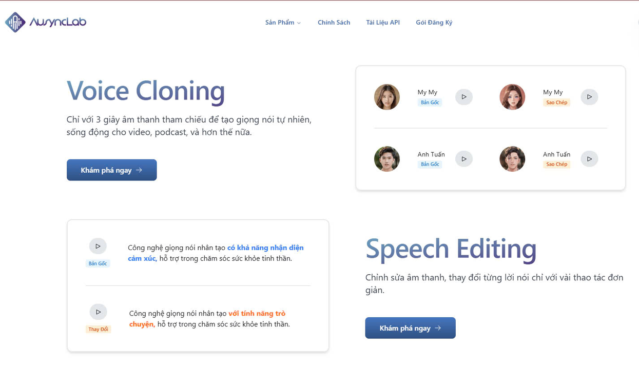<i>Một trong những giao diện trên website của AusyncLab</i>