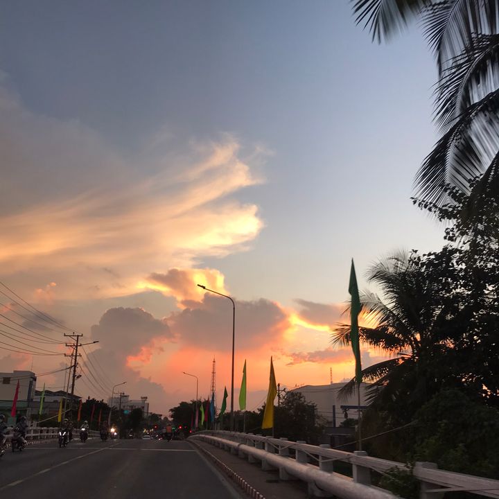 Một góc nhỏ quê hương của mình dưới ánh nắng chiều tà