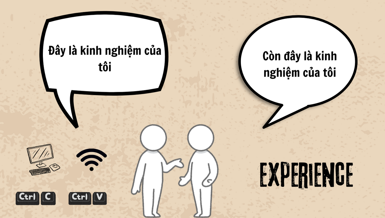 Kinh nghiệm khác với nghiên cứu