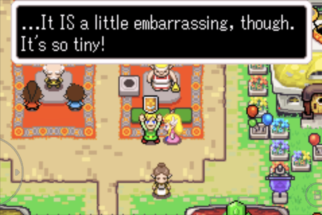 Zelda tặng quà cho Link trong Lễ hội Picori