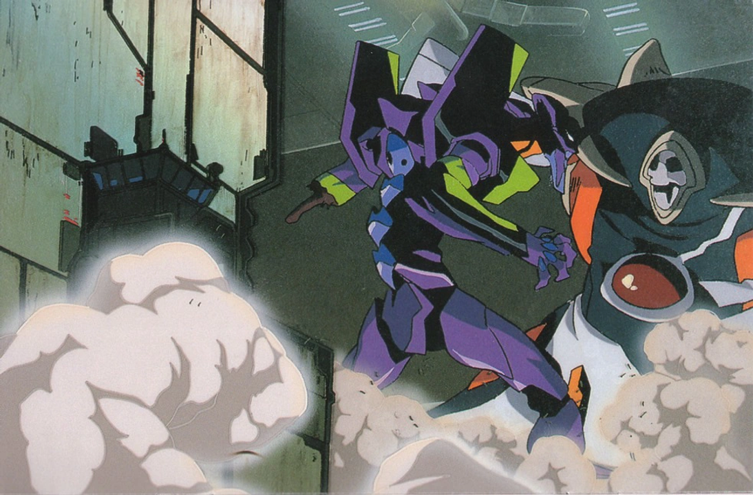 Eva Unit-01 chiến đấu với Angel Zeruel. Nguồn: Evangelion wiki