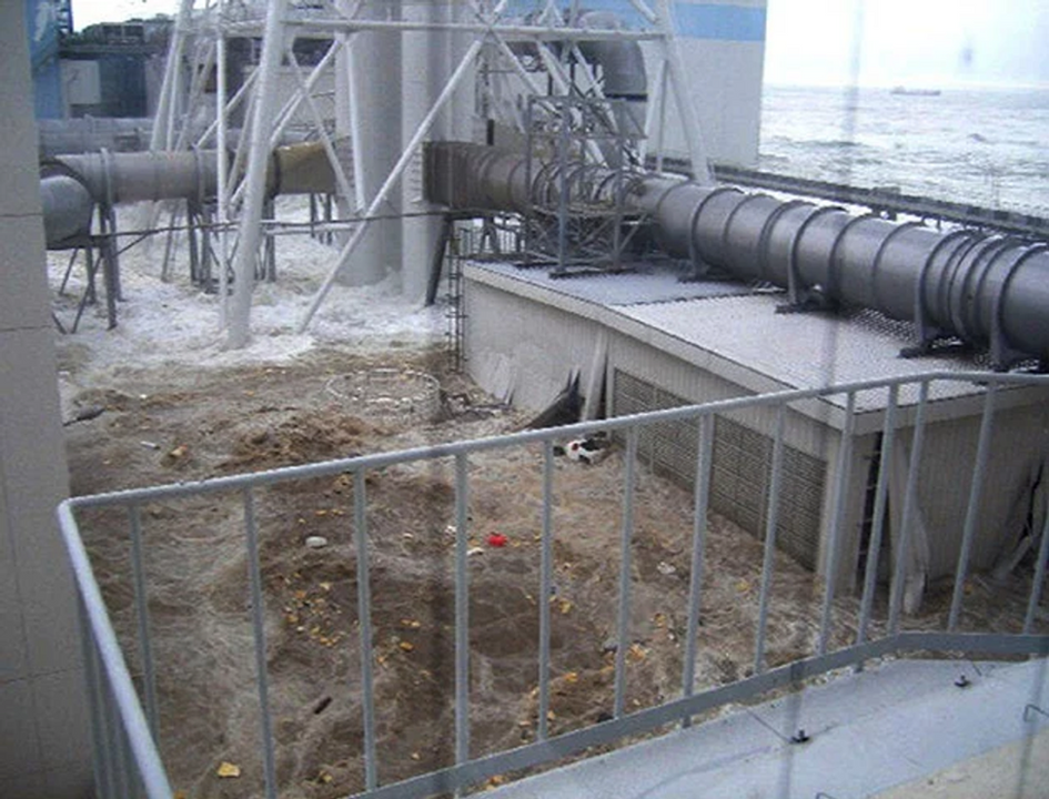 Nước dâng cao... Ảnh: TEPCO 