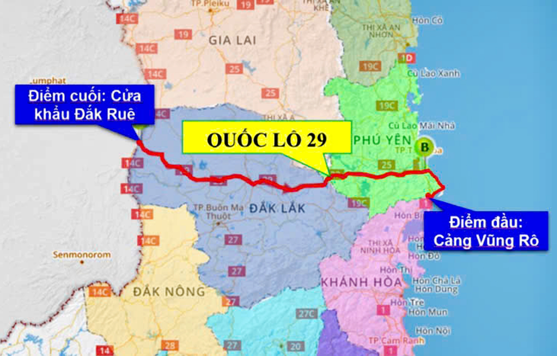 Đắk Lắk và Phú Yên kiến nghị Thủ tướng Chính phủ và các bộ, ngành trung ương đầu tư nâng cấp, mở rộng quốc lộ 29