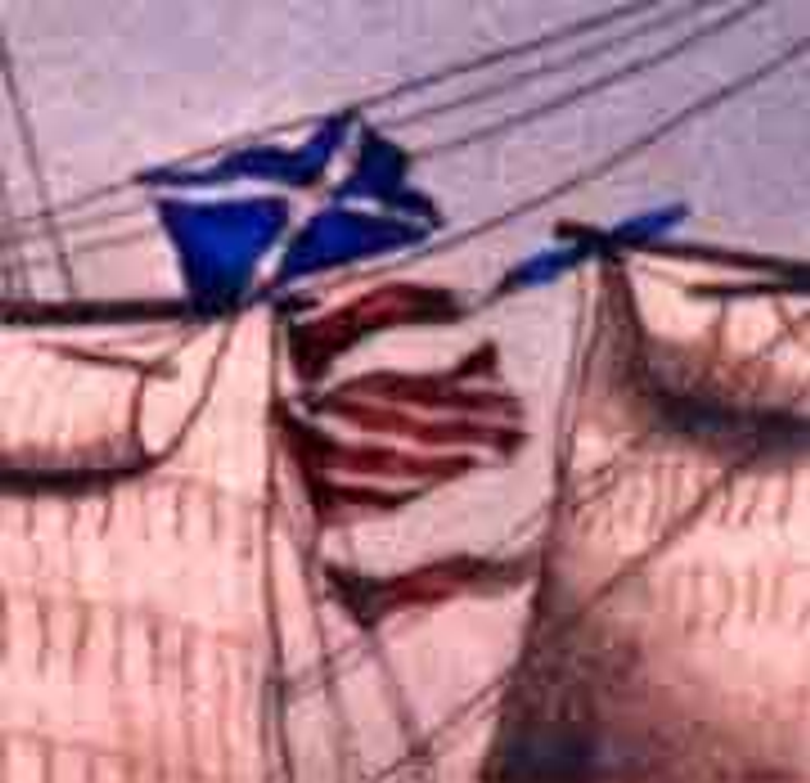 (Với Hiệp ước Koutsuk Kainradzis năm 1774, tàu thuyền Hy Lạp có thể treo cờ Nga với Thánh giá Thánh Andrew. Đội tàu buôn thời đó mang nhiều loại cờ châu Âu.)