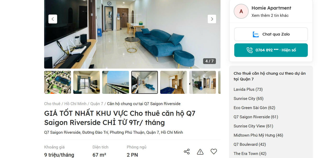 Căn hộ Saigon Riverside Quận 7, Sài Gòn