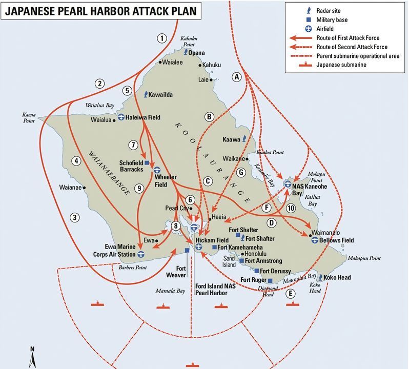 Kế hoạch tấn công Trân Châu Cảng của người Nhật.