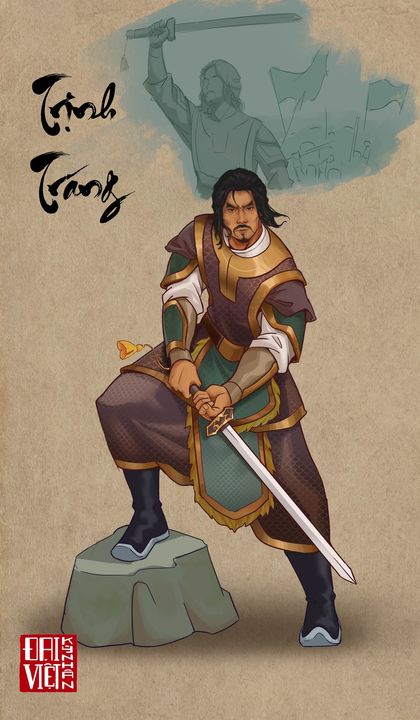 Thanh Đô vương (sau thăng lên làm Thanh vương) Trịnh Tráng, tranh: Đại Việt kỳ nhân