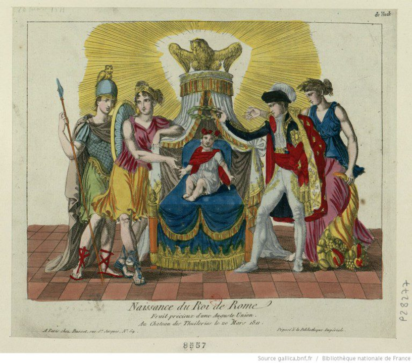 <i>"Sự ra đời của Vua Rome, thành quả quý giá của một cuộc hôn nhân cao quý"</i>