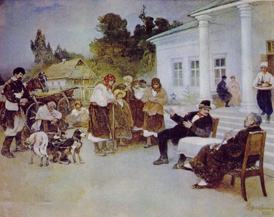 Nông dân Ukraine bị địa chủ Nga đem bán đổi lấy chó, tranh của Ivan Izhakevych