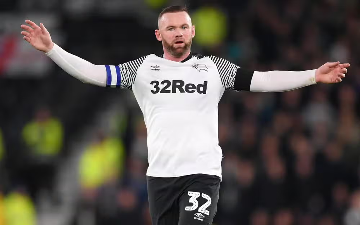 Hình ành Wayne Rooney tại Championship trong màu áo Derby County