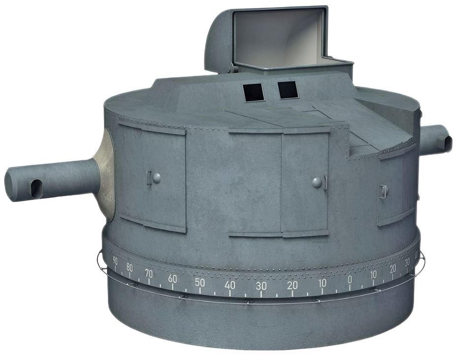 Hệ thống cao xạ Type 94 “Kosha Sochi” của Yamato vào tháng 4 năm 1945.