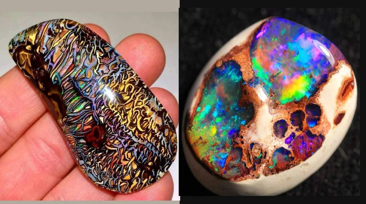 Opal Ma Trận bên trái từ Úc. Bên phải từ Mexico