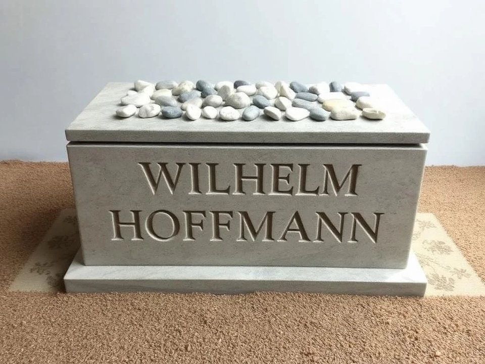 Sarah chạy đến đón bà Hilde, đưa bà đến gần hơn để thấy được dòng chữ được chạm khắc cẩn thận trên đó: "Wilhelm Hoffmann". 