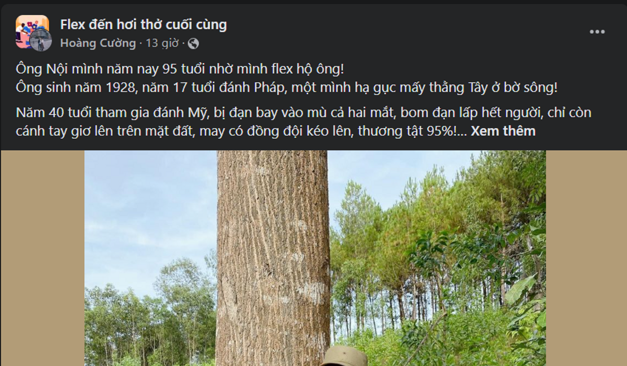 Một tấm gương luôn hết lòng vì Tổ Quốc đáng đọc lắm. Nguồn: Hoàng Cường - Flex đến hơi thở cuối cùng