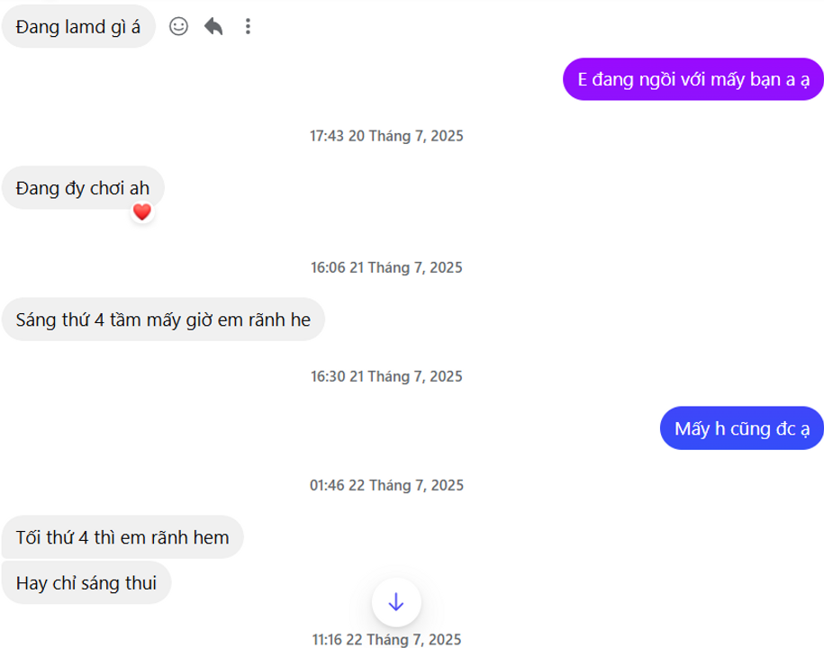 Liên tục hẹn hò =))))