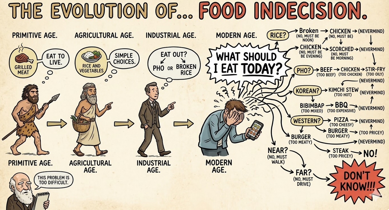 2 triệu năm tiến hoá vẫn đéo biết ăn gì