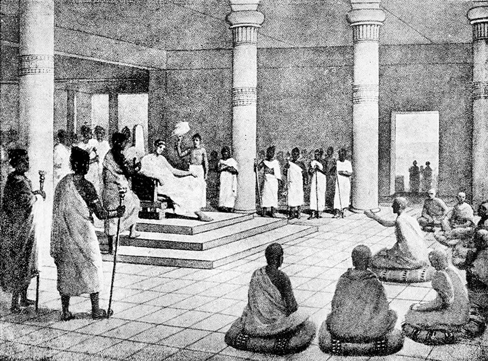 Vua  Menandros vấn đáp với các tu sĩ Phật Giáo