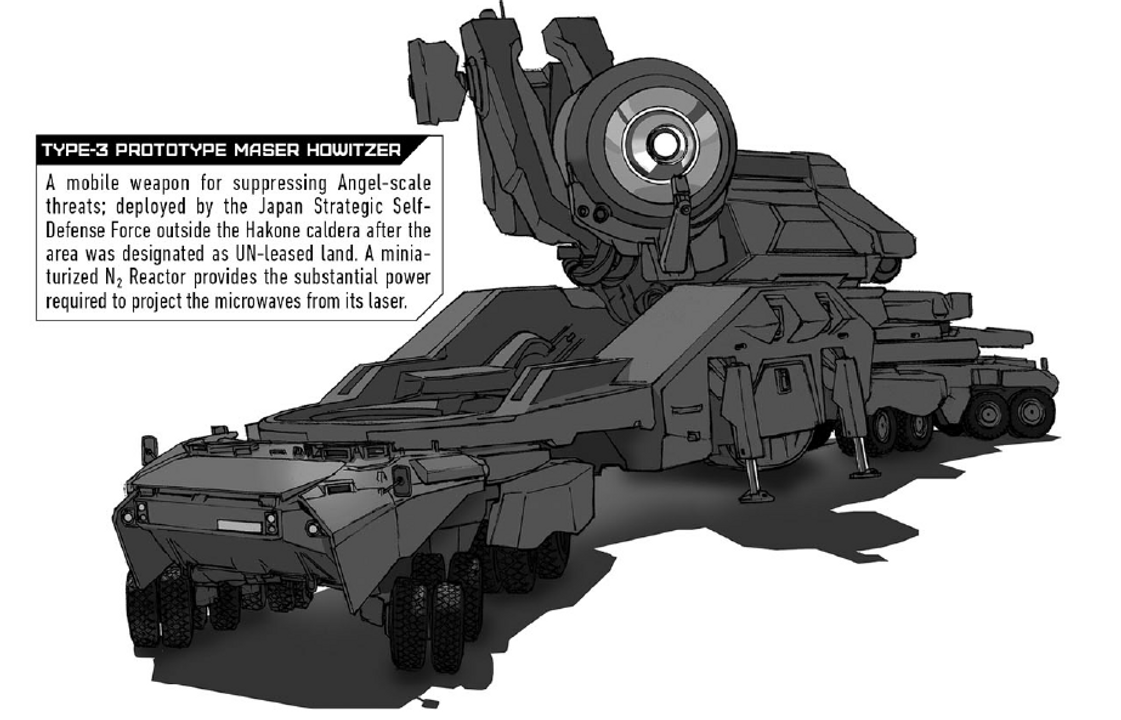 Type-3 Prototype Maser Howitzer. Nguồn: Neon Genesis Evangelion: 
