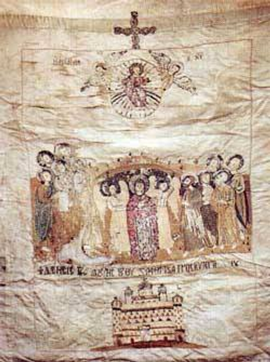 (Ảnh minh họa: Cờ Macedonia trong trận Rentina năm 1821.)