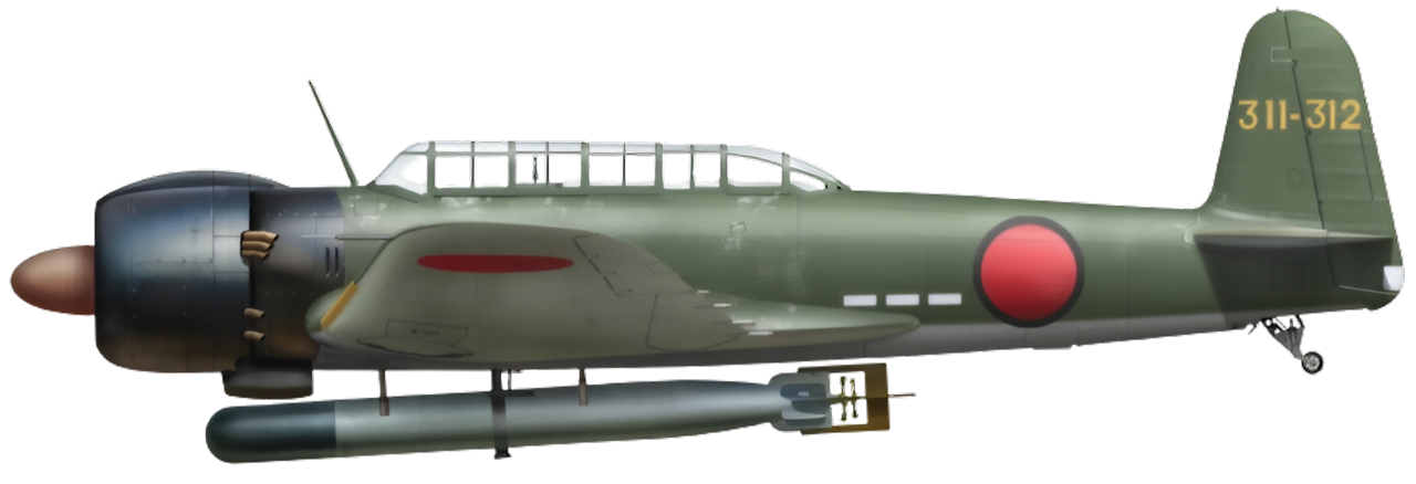 Chiếc máy bay B6N2 ‘311–312’ thuộc Không đoàn 601 (601th Kokutai) trên tàu sân bay Taiho, trong Trận Biển Philippine vào ngày 19 tháng 6 năm 1944.