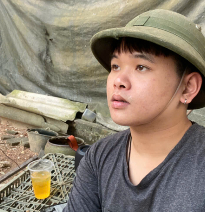 Một góc vườn nhỏ của căn nhà cũ của nhà ngoại.