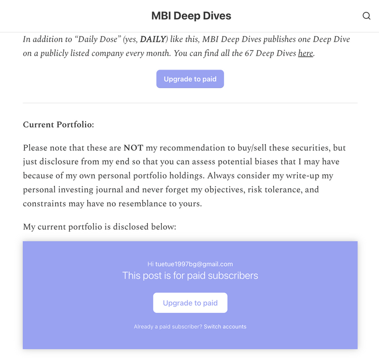 <i>Substack là một ví dụ cho việc block AI crawlers và bạn phải thanh toán để đọc nội dung từ chuyên gia</i>