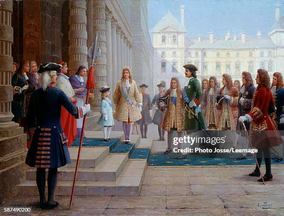 Sa hoàng Peter I yết kiến Vua Louis XV ở Versailles, 1717