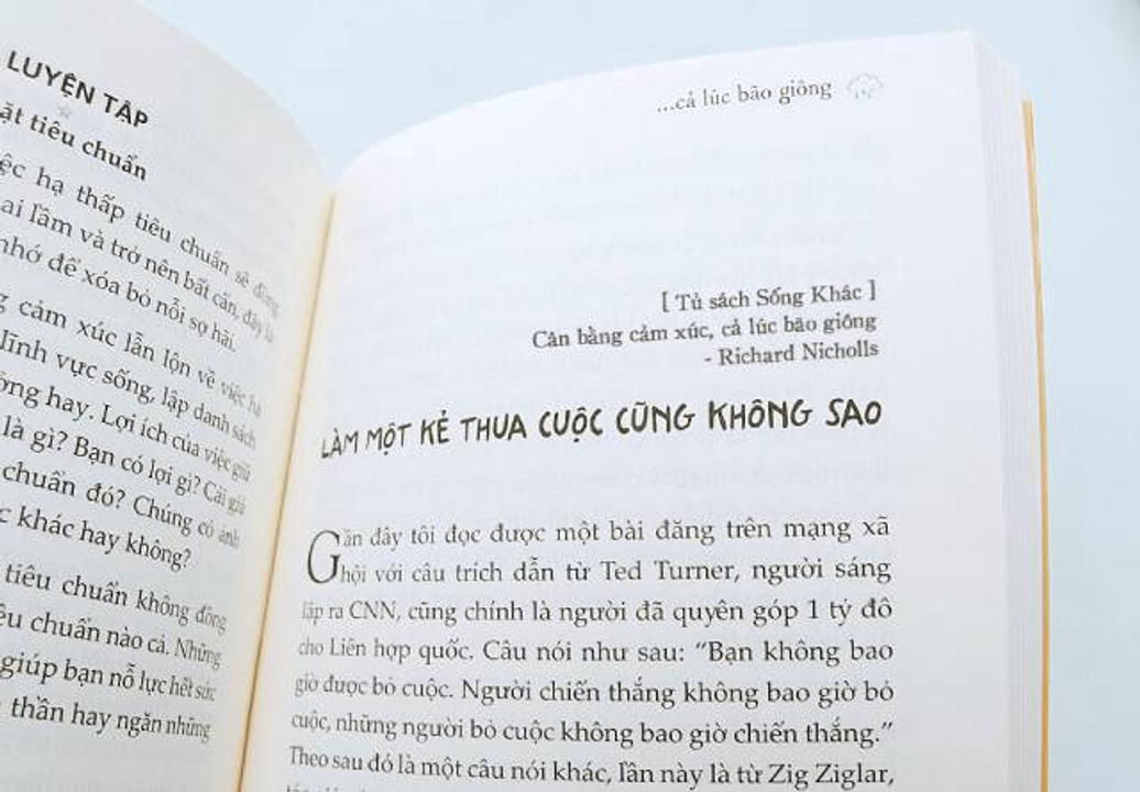 Sách "Cân bằng cảm xúc cả lúc bão giông"