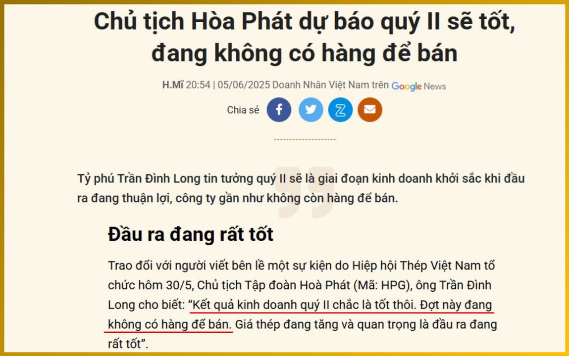 <a href="https://doanhnhanvn.vn/chu-tich-hoa-phat-du-bao-quy-ii-se-tot-dang-khong-co-hang-de-ban.html"><i>Earnings Guidance dưới hình thức phát biểu của lãnh đạo doanh nghiệp trên truyền thông</i></a>