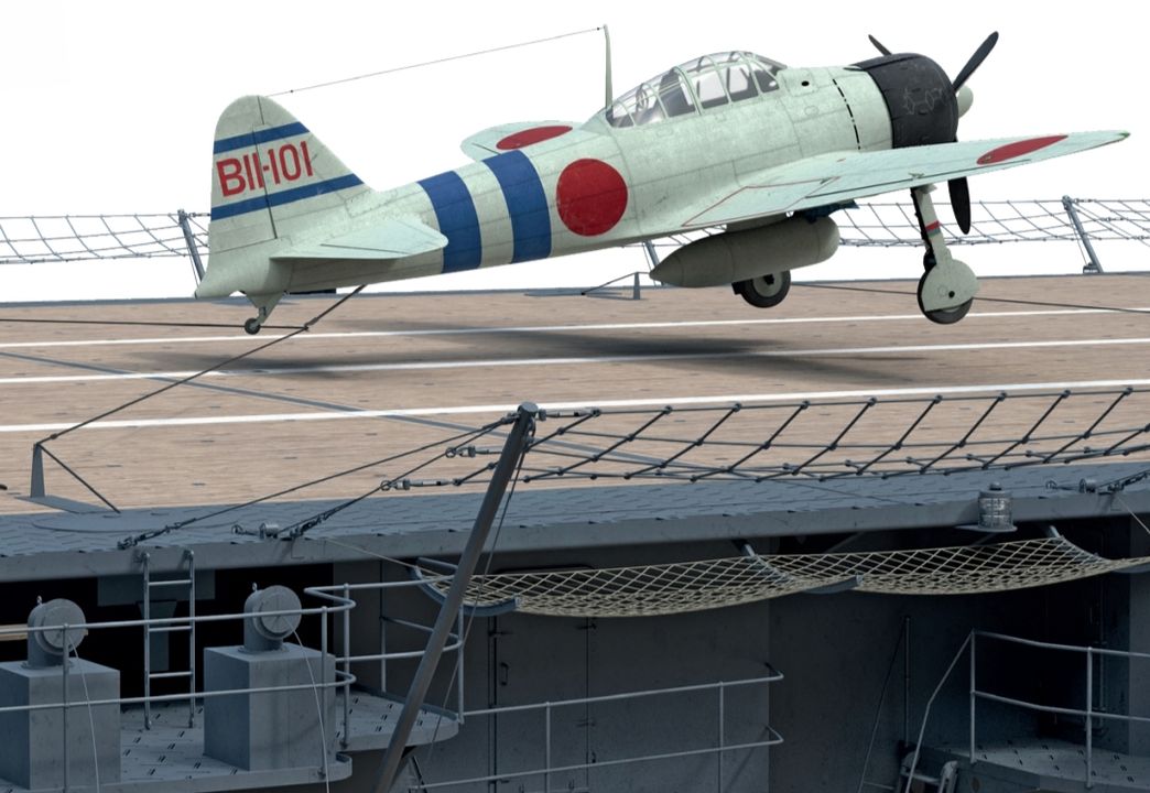 Máy bay tiêm kích móc vào cáp hãm đà khi hạ cánh.